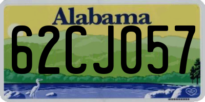 AL license plate 62CJ057