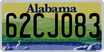 AL license plate 62CJ083