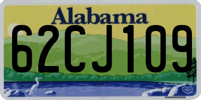AL license plate 62CJ109