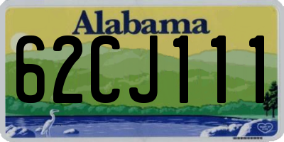 AL license plate 62CJ111