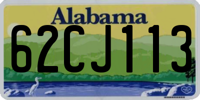 AL license plate 62CJ113