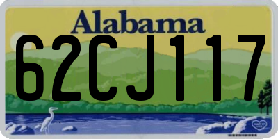AL license plate 62CJ117