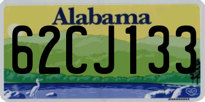 AL license plate 62CJ133