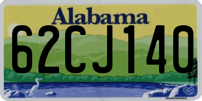 AL license plate 62CJ140
