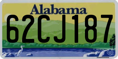 AL license plate 62CJ187
