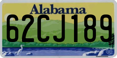 AL license plate 62CJ189