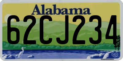 AL license plate 62CJ234
