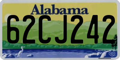 AL license plate 62CJ242