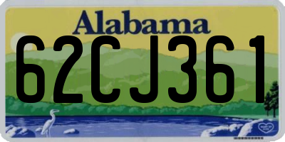 AL license plate 62CJ361