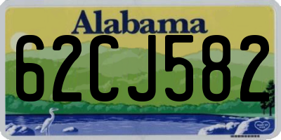AL license plate 62CJ582