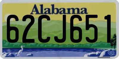 AL license plate 62CJ651