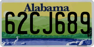 AL license plate 62CJ689