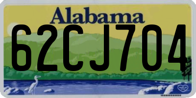 AL license plate 62CJ704