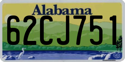 AL license plate 62CJ751