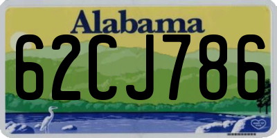 AL license plate 62CJ786