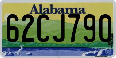 AL license plate 62CJ790