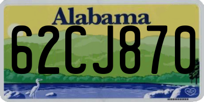 AL license plate 62CJ870