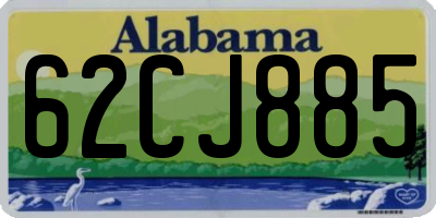 AL license plate 62CJ885
