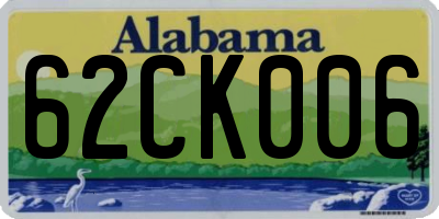 AL license plate 62CK006
