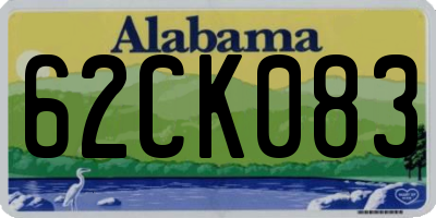 AL license plate 62CK083
