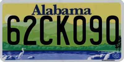 AL license plate 62CK090