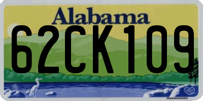 AL license plate 62CK109