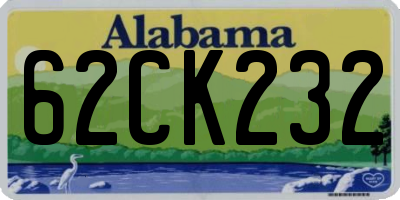 AL license plate 62CK232