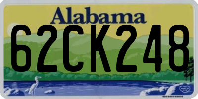AL license plate 62CK248