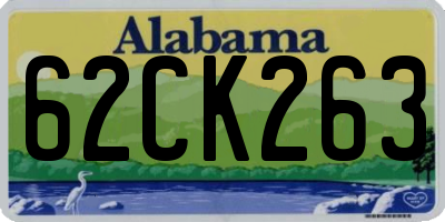AL license plate 62CK263
