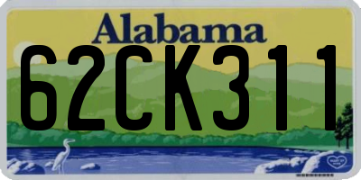 AL license plate 62CK311