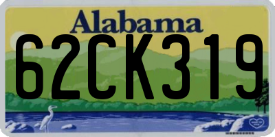 AL license plate 62CK319