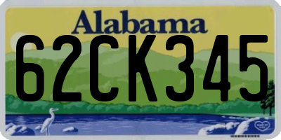 AL license plate 62CK345