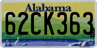 AL license plate 62CK363