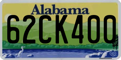AL license plate 62CK400