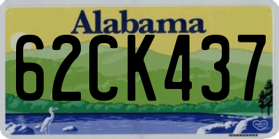 AL license plate 62CK437