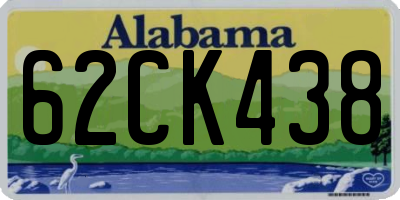 AL license plate 62CK438