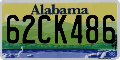 AL license plate 62CK486