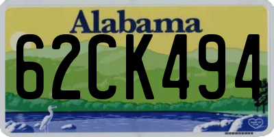AL license plate 62CK494