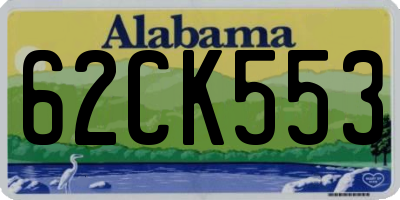 AL license plate 62CK553