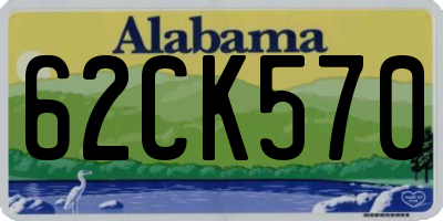 AL license plate 62CK570