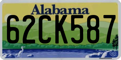 AL license plate 62CK587