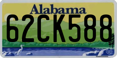AL license plate 62CK588