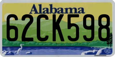 AL license plate 62CK598