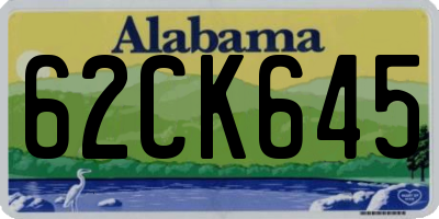 AL license plate 62CK645
