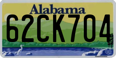 AL license plate 62CK704
