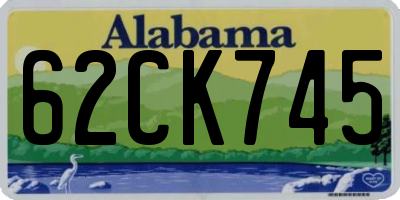 AL license plate 62CK745