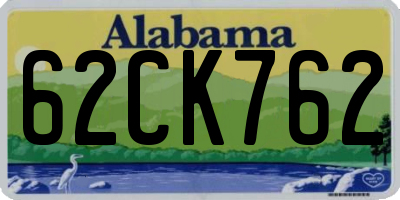 AL license plate 62CK762