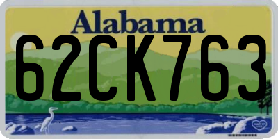 AL license plate 62CK763