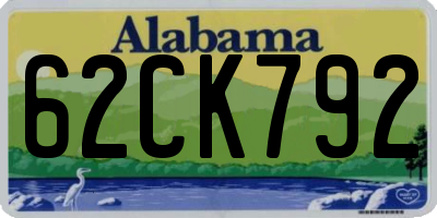AL license plate 62CK792