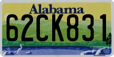 AL license plate 62CK831